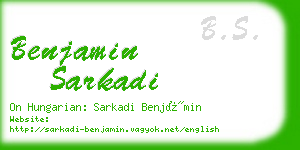 benjamin sarkadi business card